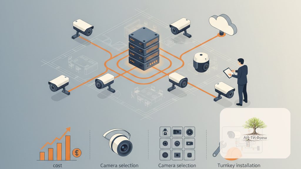 IP-видеонаблюдение в офисе: стоимость, выбор камер, монтаж под ключ