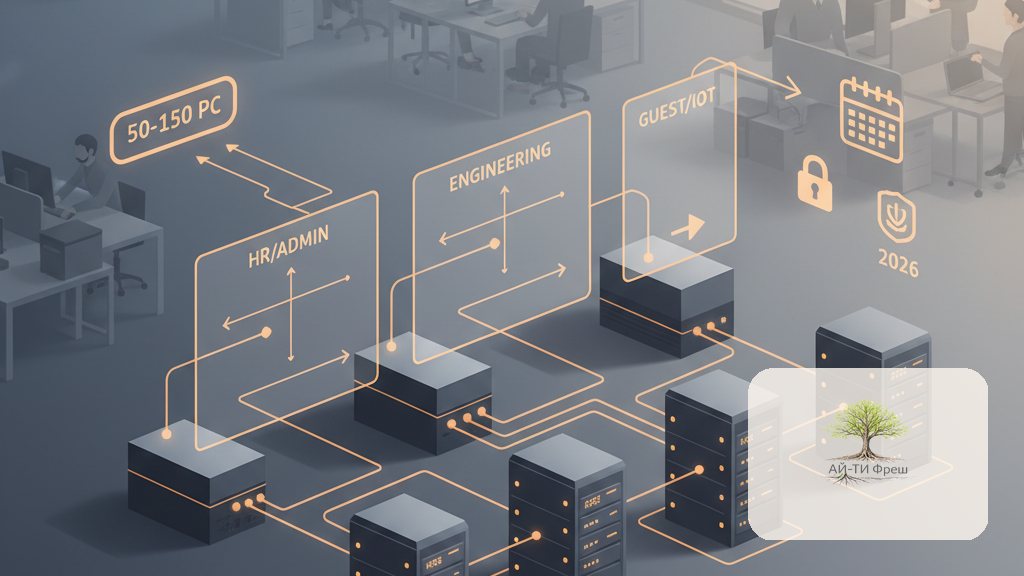 VLAN в офисе на 50–150 ПК: зачем и как настраивать в 2026