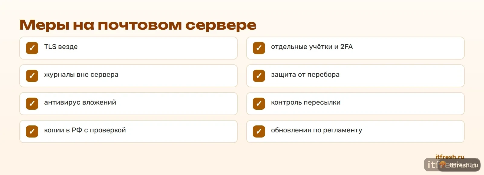 Меры на почтовом сервере