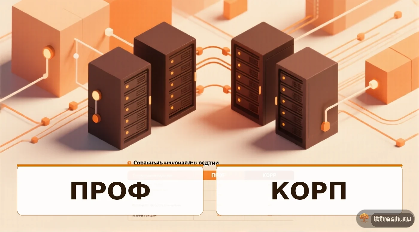 Сравнение функционала редакций ПРОФ и КОРП в 1С:Документооборот