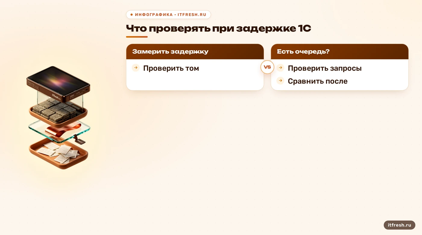 Дерево диагностики дисковой задержки и медленной работы 1С