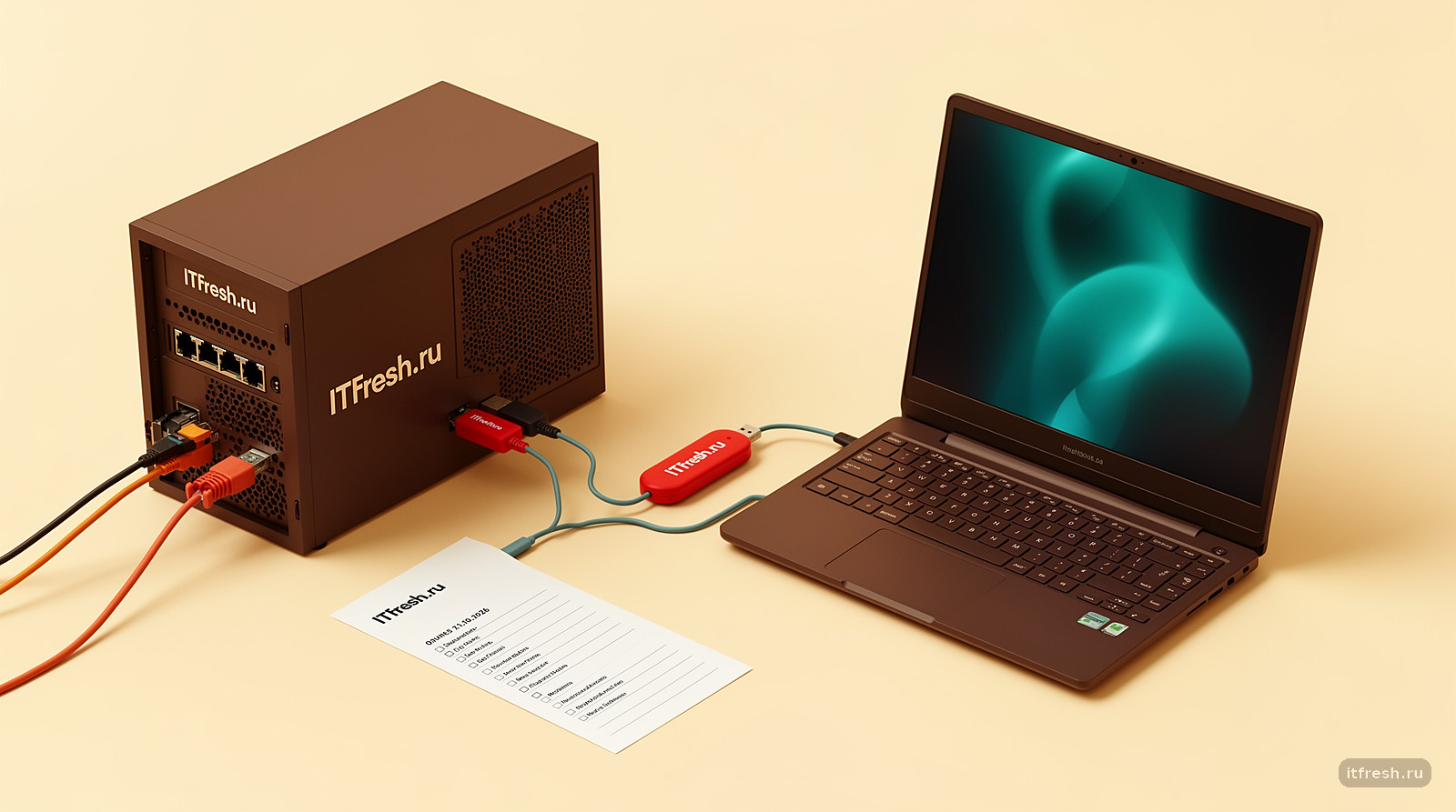 Сетевой USB-ключ HASP рядом с новым компьютером при переносе лицензии 1С