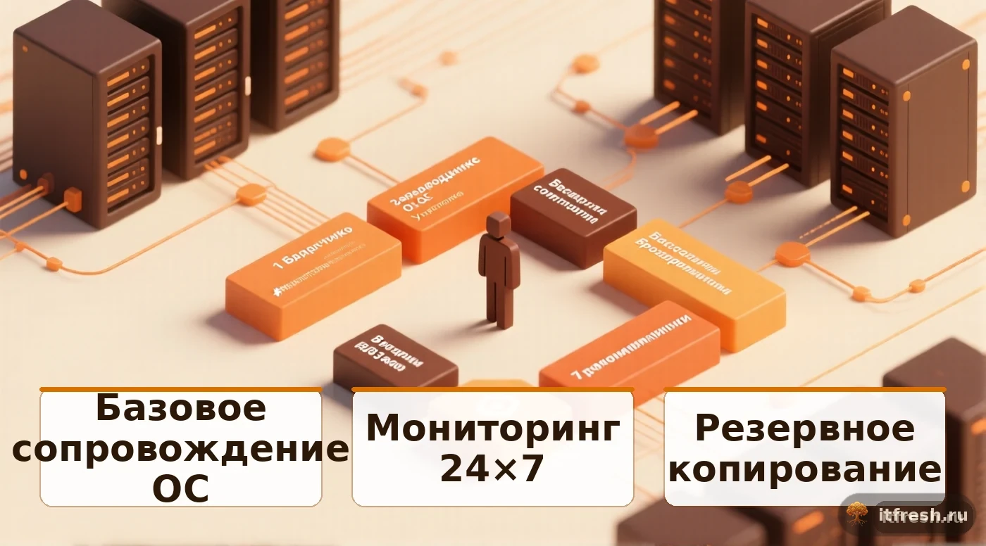 8 задач администрирования серверов в Москве 2026: сопровождение ОС, учётные записи, мониторинг, бэкапы, безопасность, производительность, приложения, документация