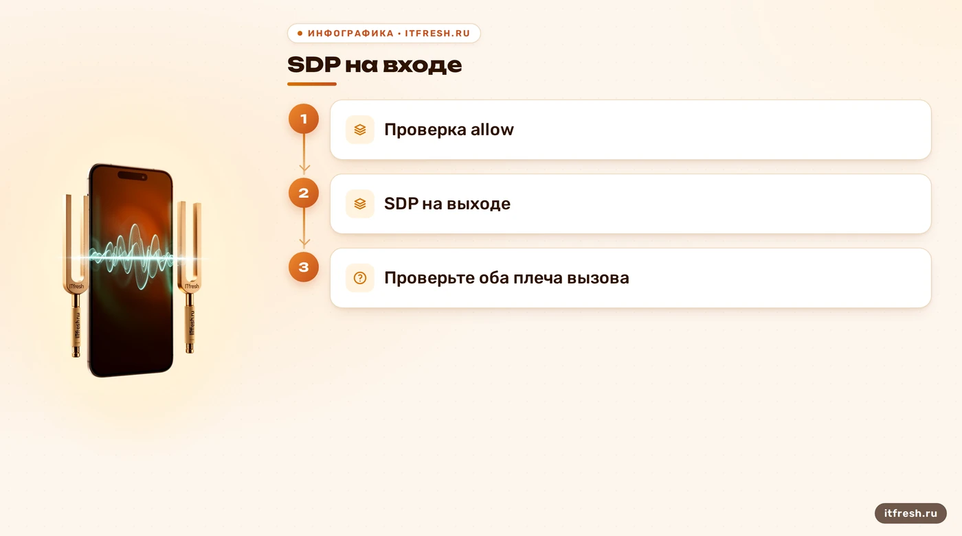 Схема проверки кодеков в двух плечах вызова Asterisk