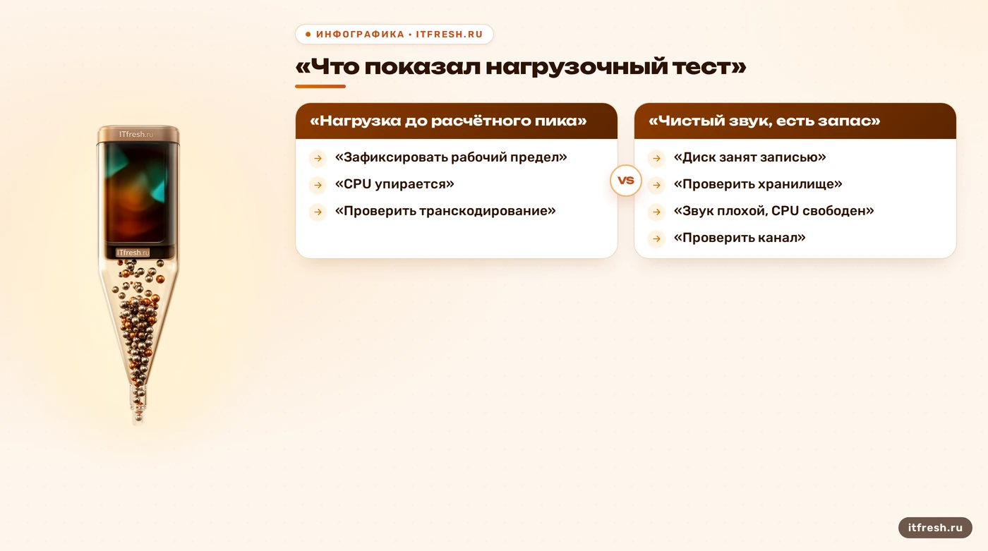 Дерево решений по результатам нагрузочного теста Asterisk через SIPp