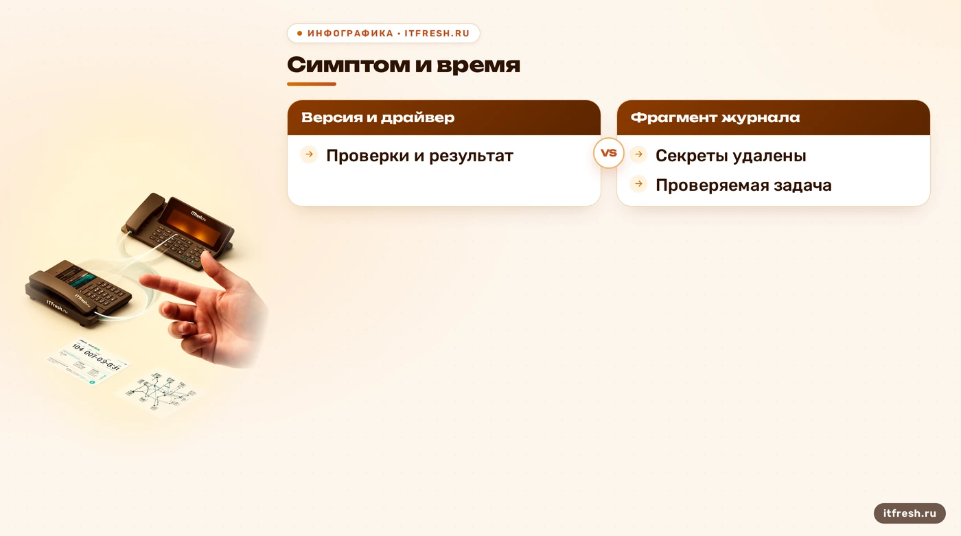 Дерево подготовки заявки по сбою Asterisk