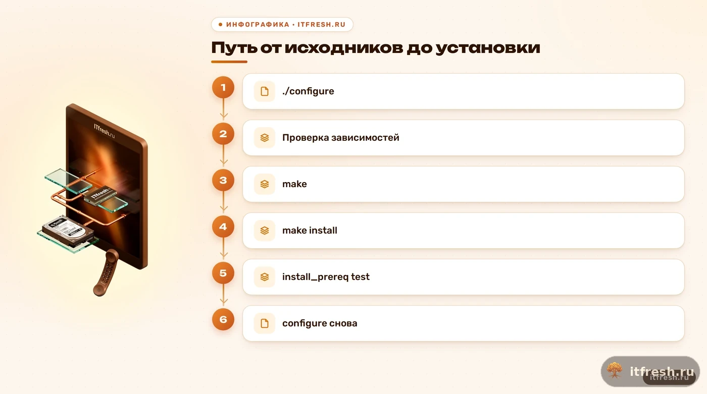 Схема сборки Asterisk с повторной проверкой зависимостей