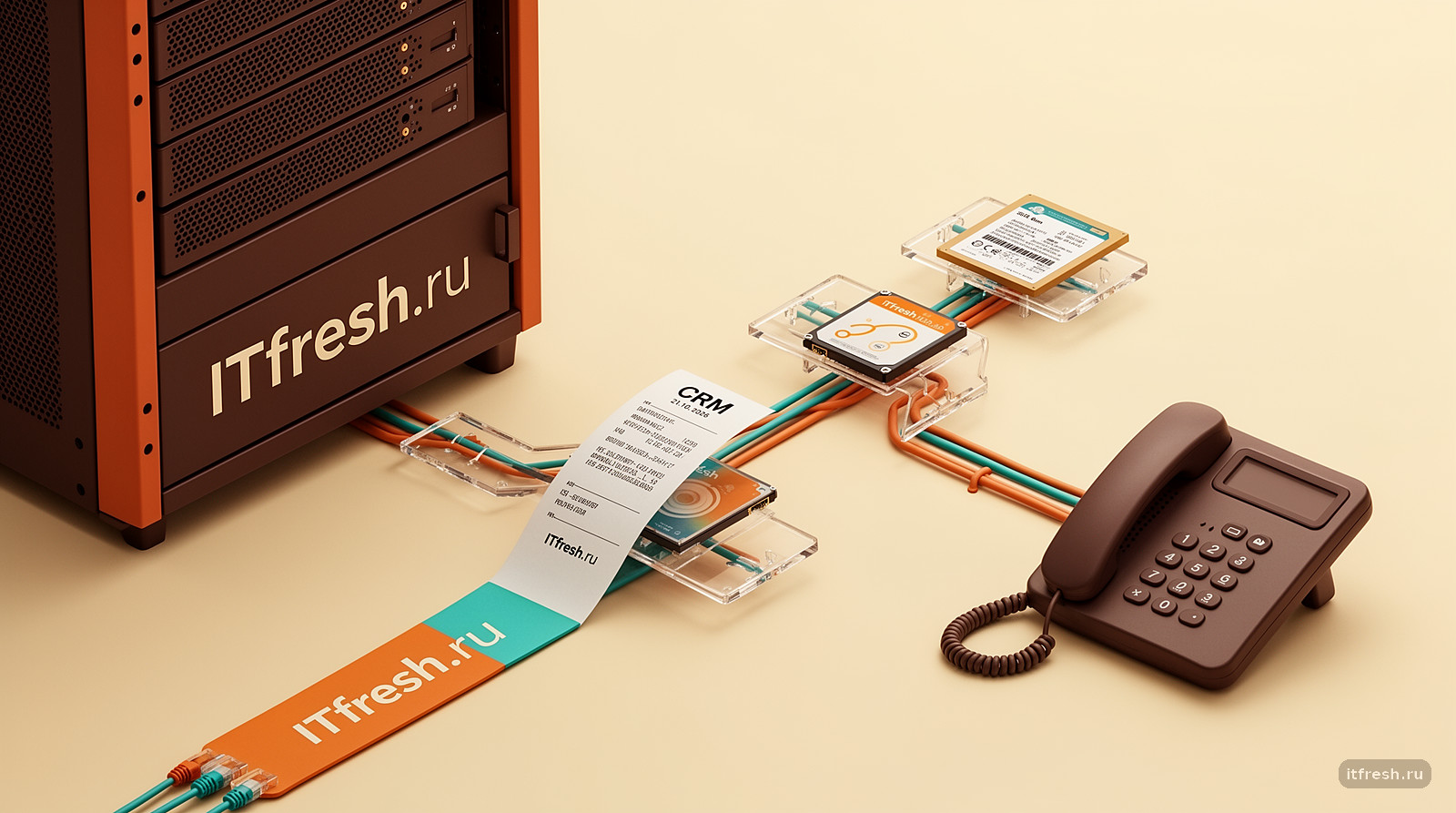 Путь звонка от CRM к телефону прерывается на одном из сетевых узлов