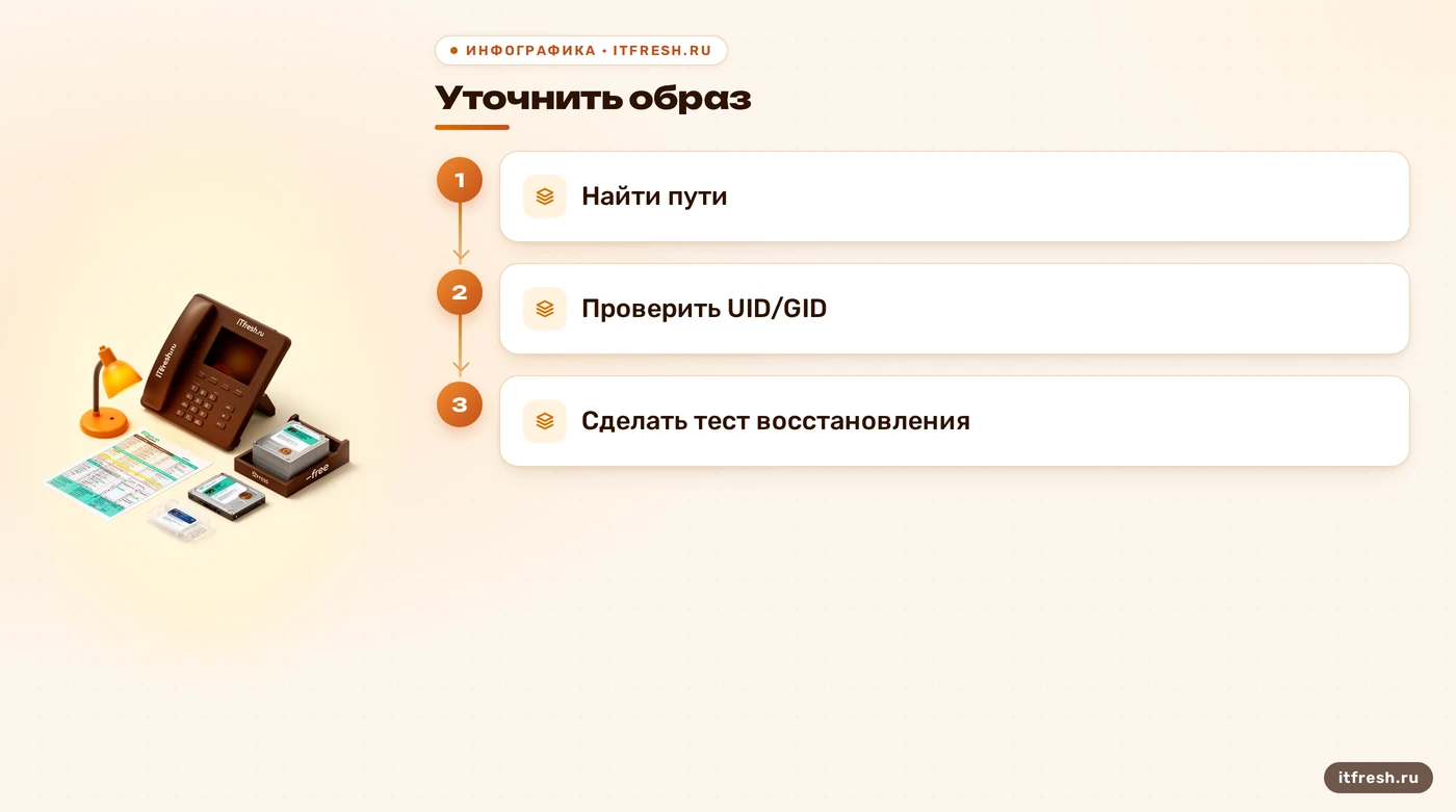 Порядок проверки путей, прав и резервного восстановления данных Asterisk