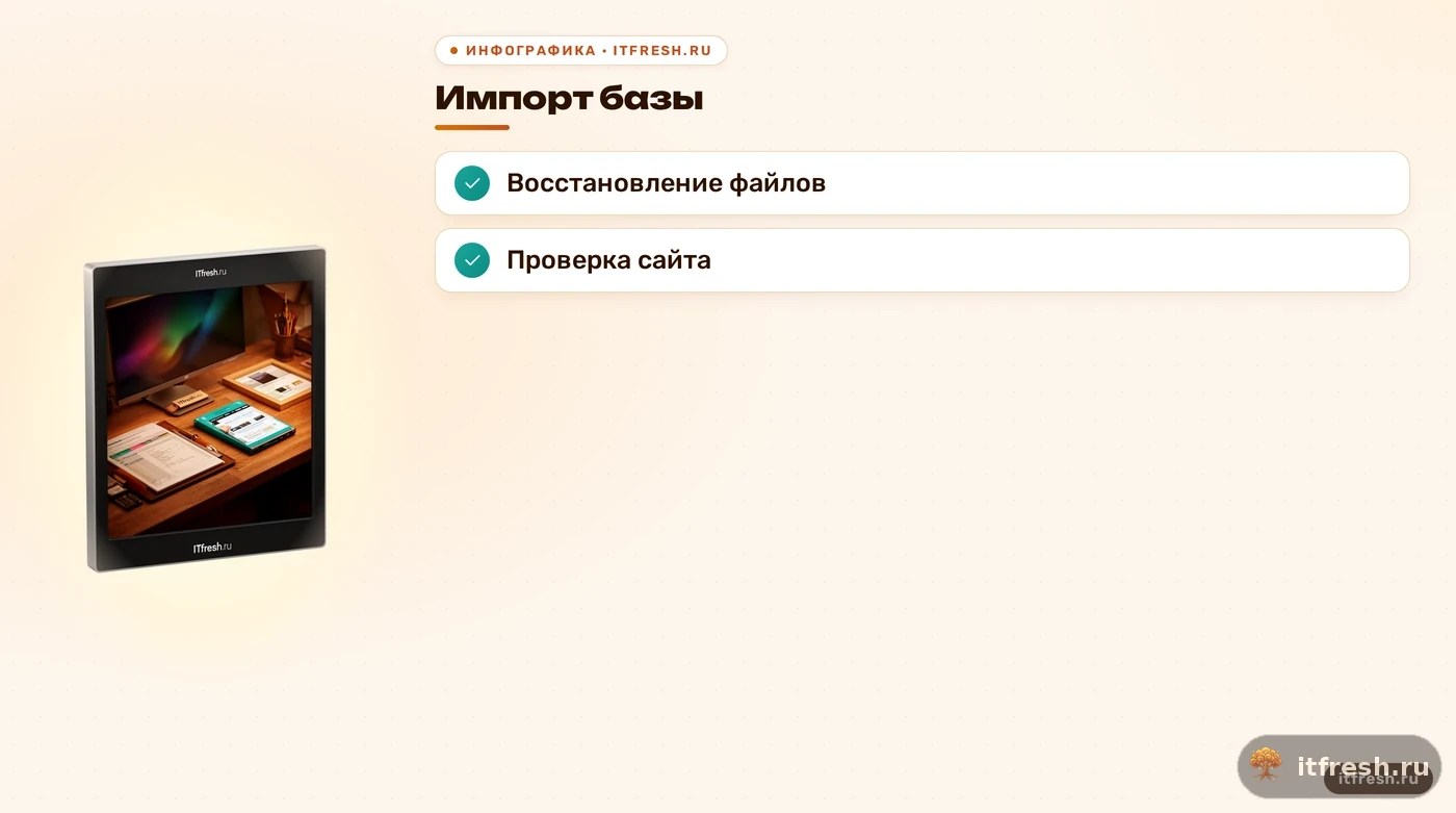 Три шага тестового восстановления WordPress