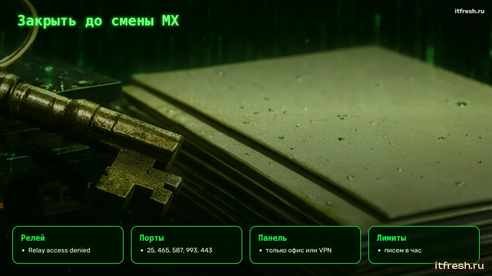 Закрыть до смены MX