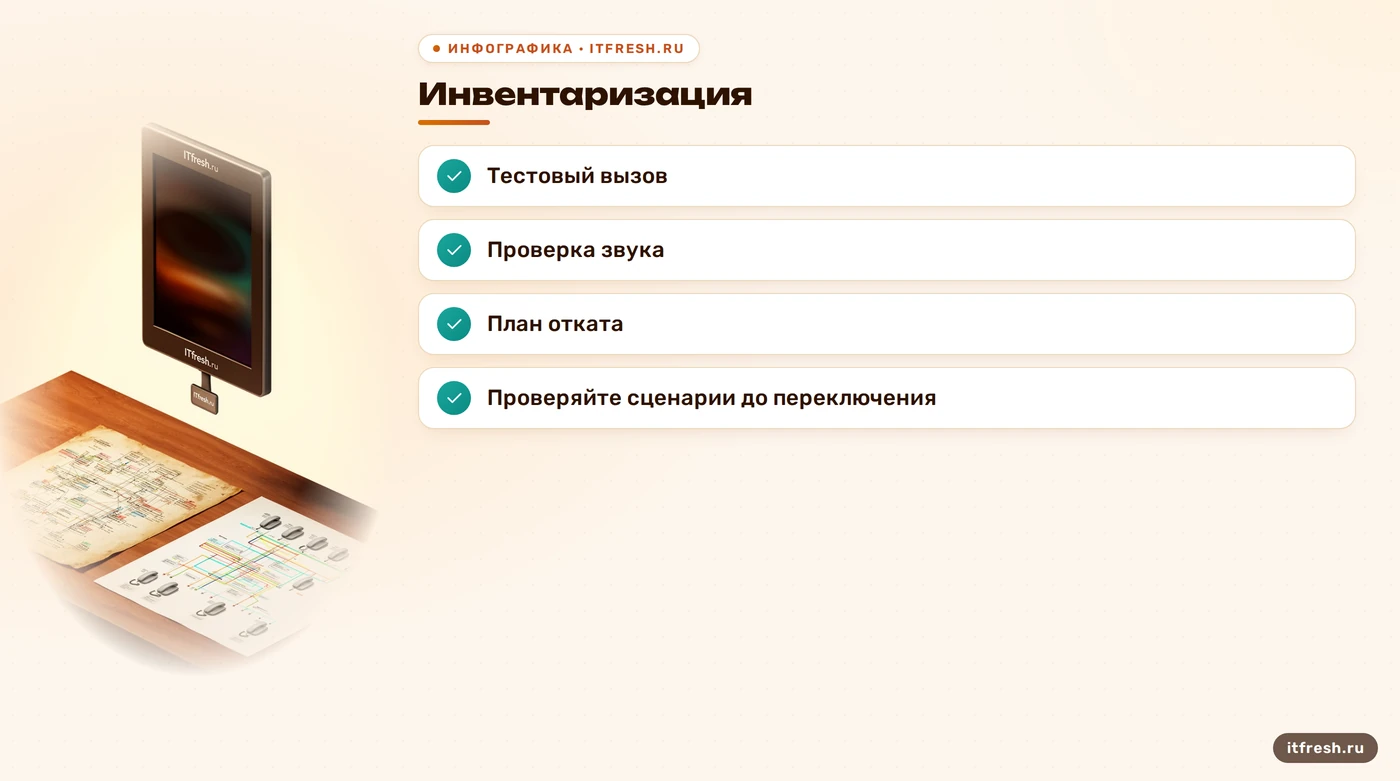 Четыре проверки перед переключением телефонии
