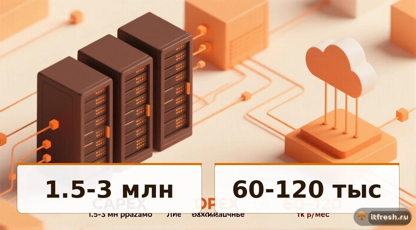Сравнение стоимости владения сервером в офисе и облаком для малого бизнеса