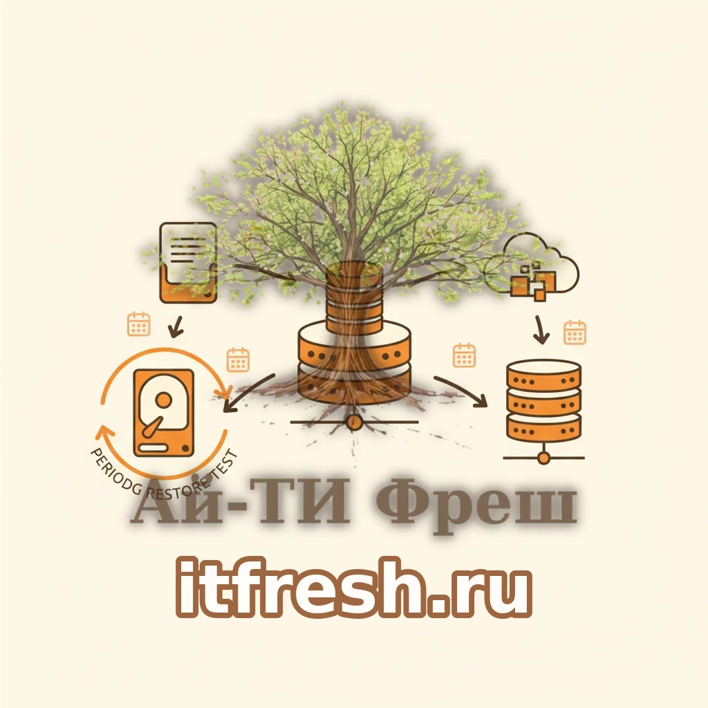 Схема бэкапа 3-2-1 для EspoCRM: сервер CRM и три хранилища — локальный диск, второй сервер, облако вне площадки