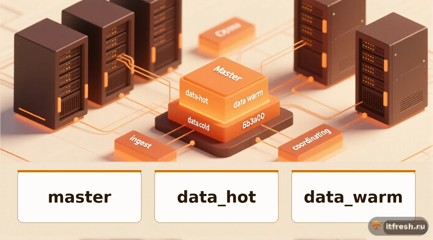 Роли нод Elasticsearch: master, data_hot, data_warm, data_cold, ingest, coordinating