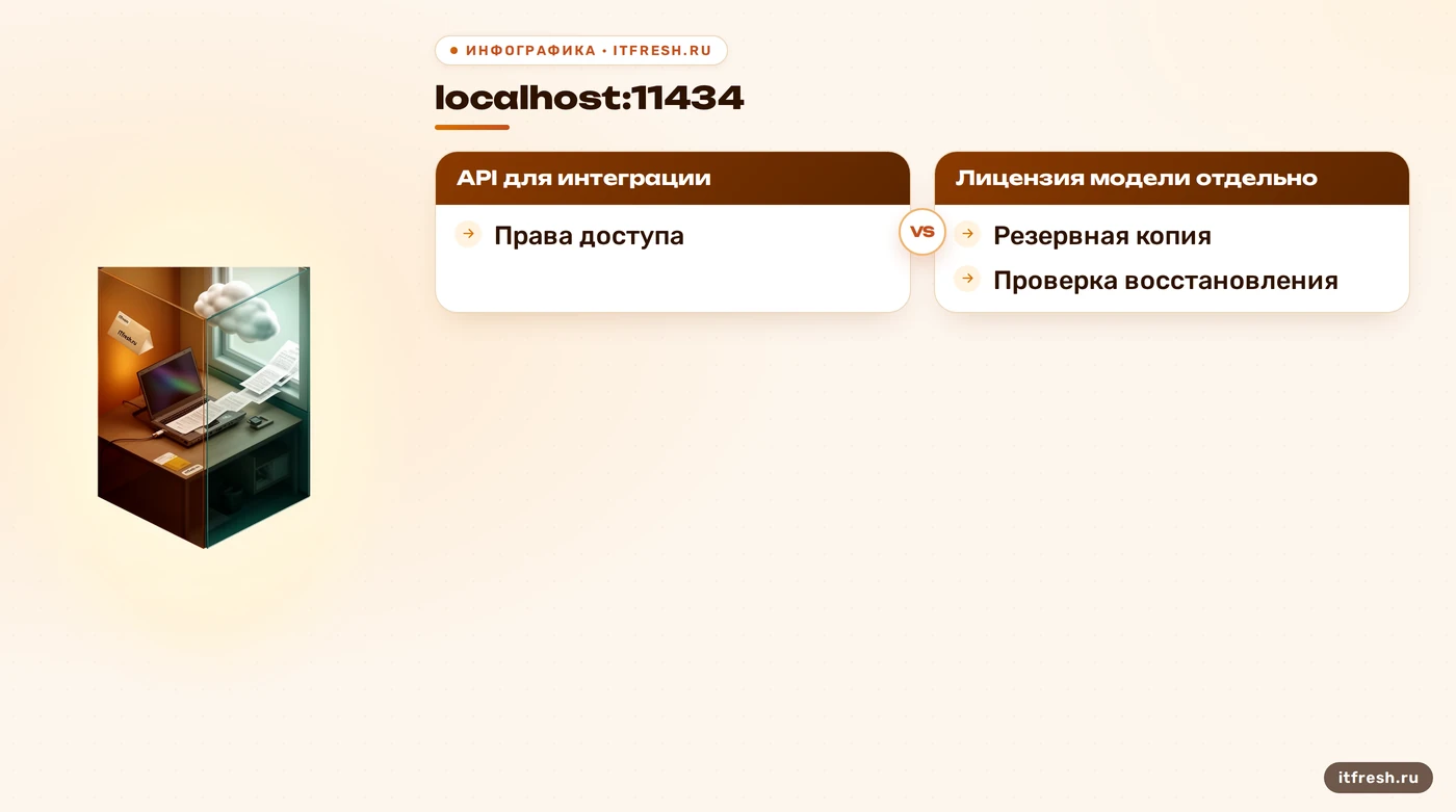 Контроль локального API Ollama и обязательные проверки безопасности