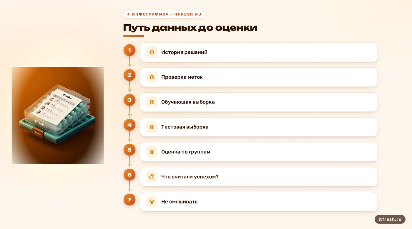 Схема проверки истории решений и отдельных выборок при аудите HR-модели