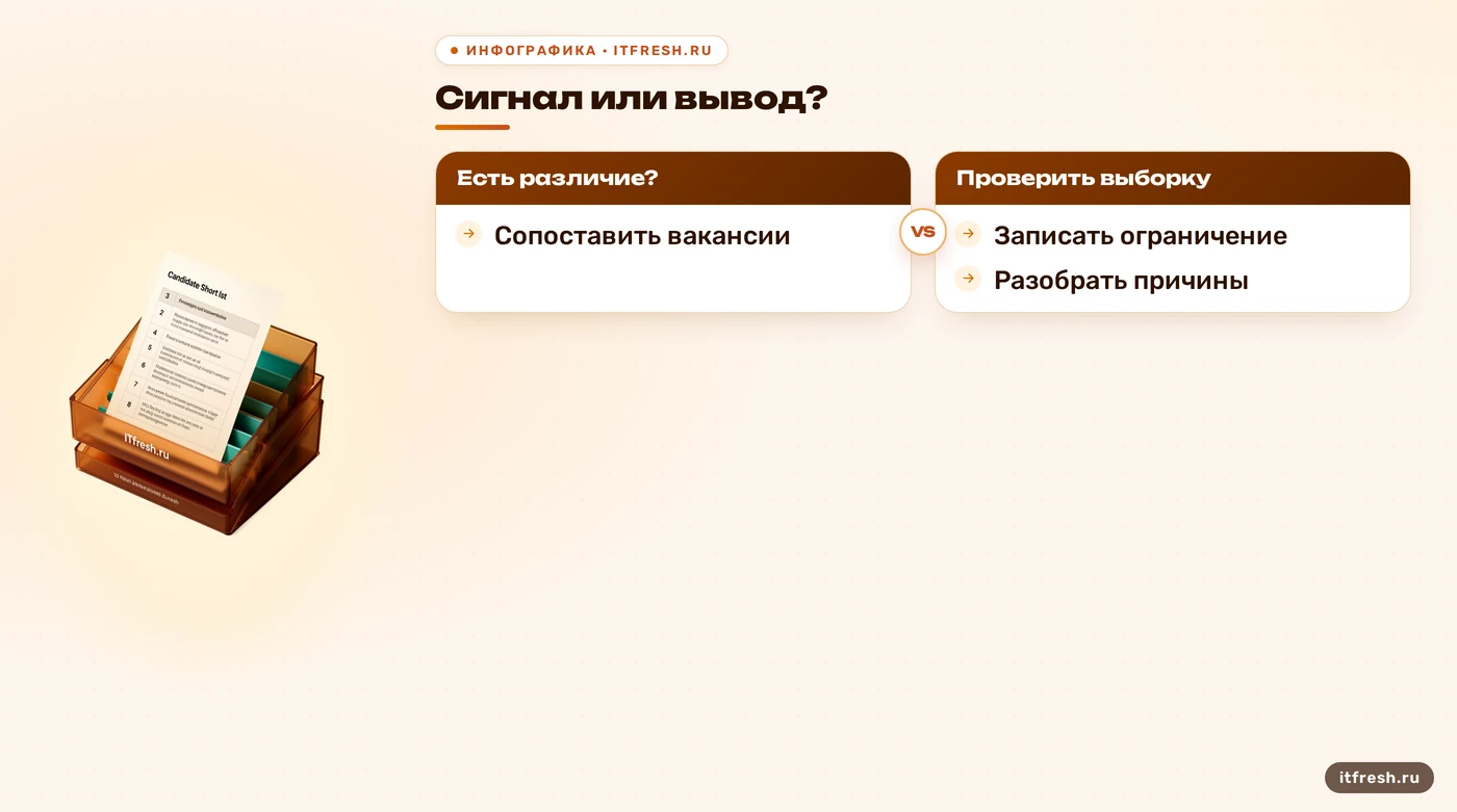 Дерево проверки различий результатов по группам кандидатов