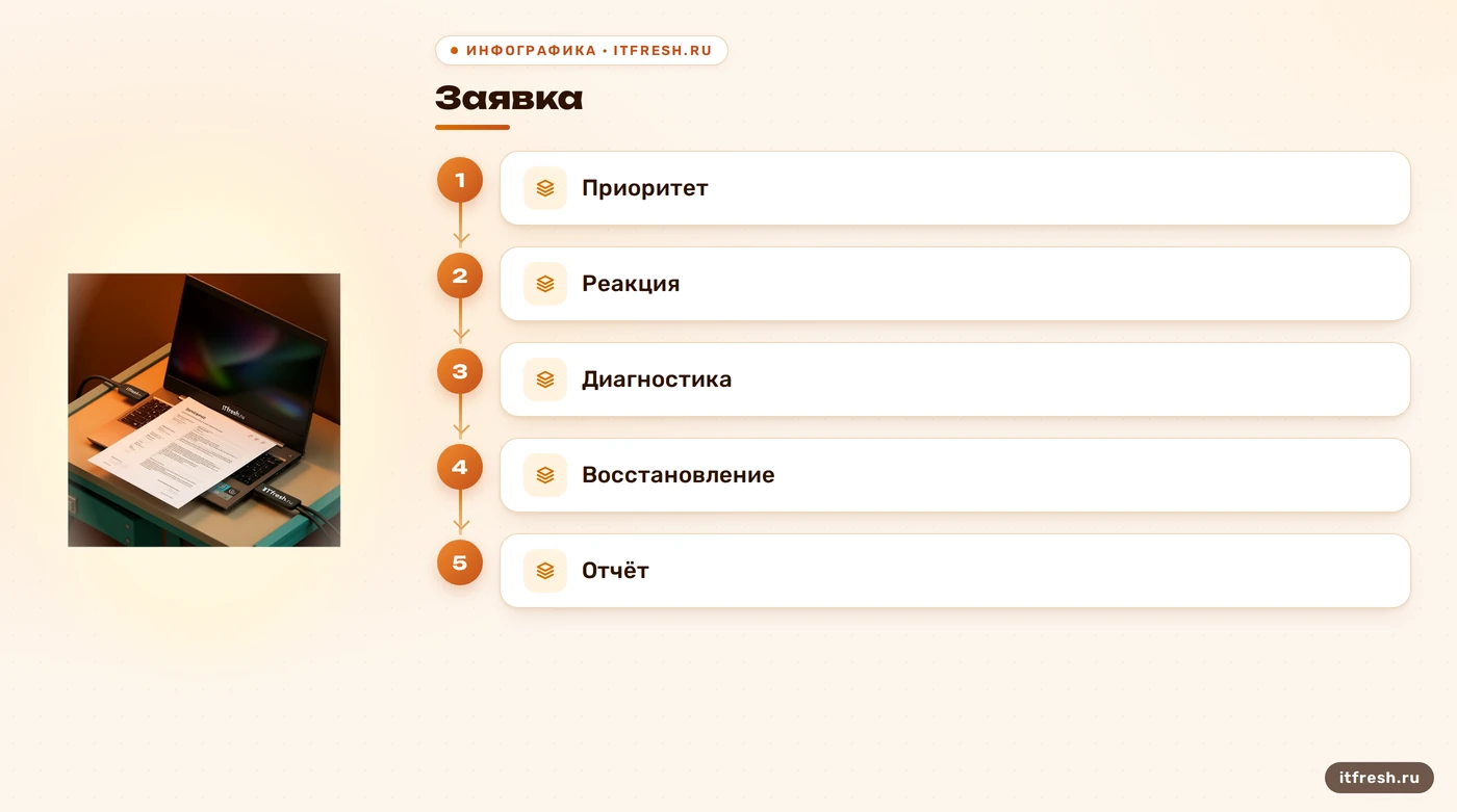 Схема SLA для заявки в ИТ-поддержку