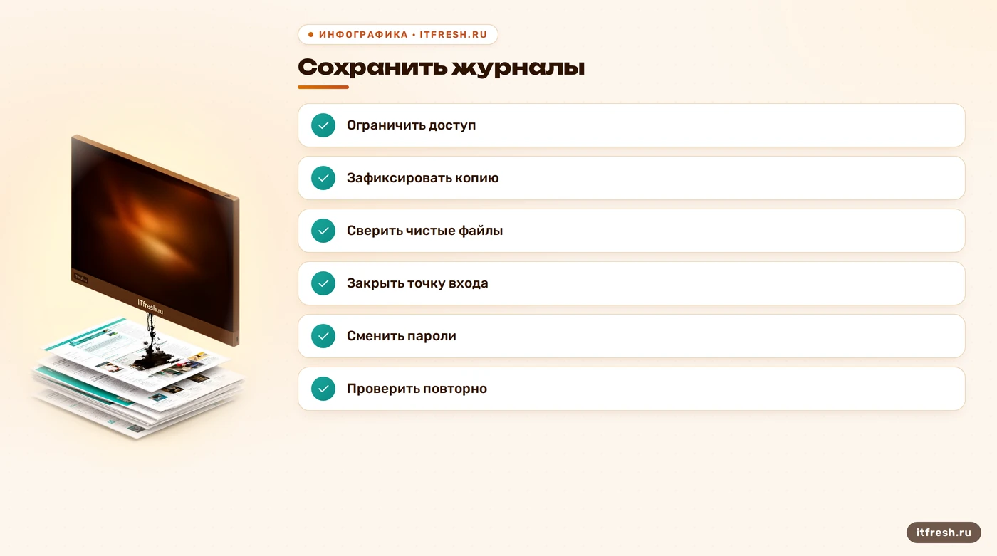 Порядок безопасного реагирования на подтверждённый взлом Joomla