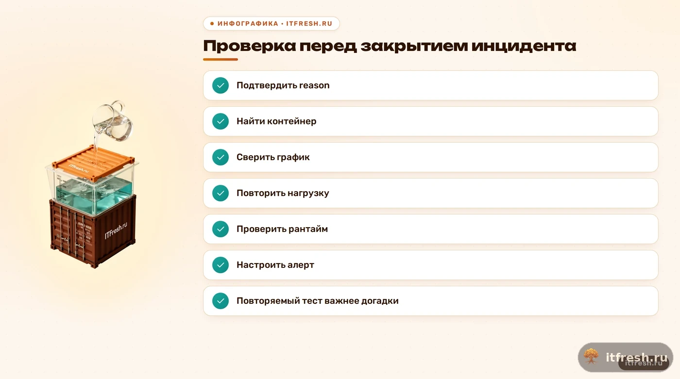 Чек-лист проверки и исправления OOMKilled в Kubernetes