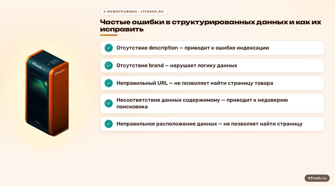 Частые ошибки в структурированных данных и как их исправить: Отсутствие description — приводит к ошибке индексации