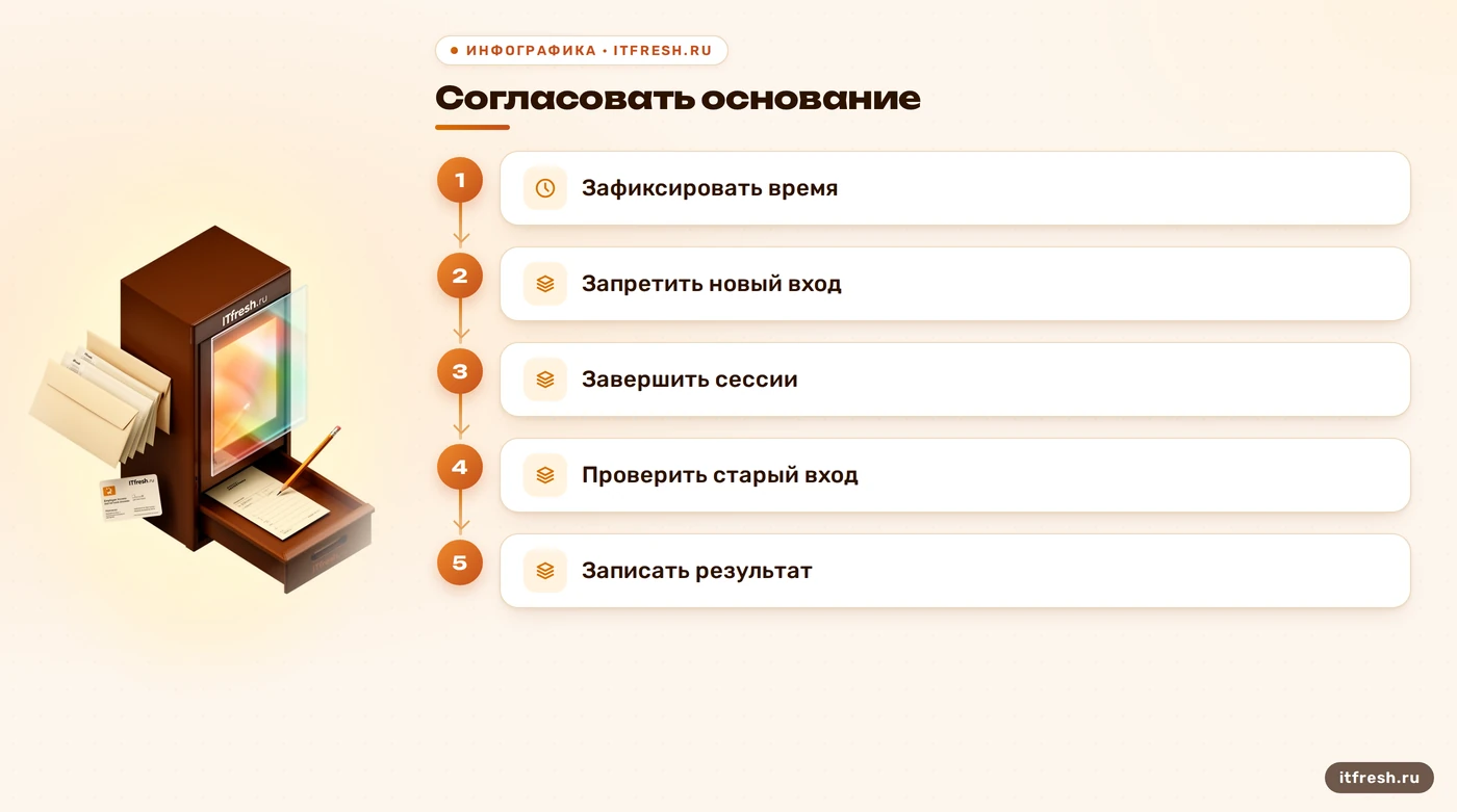 Порядок блокировки почты и передачи доступа сотрудника