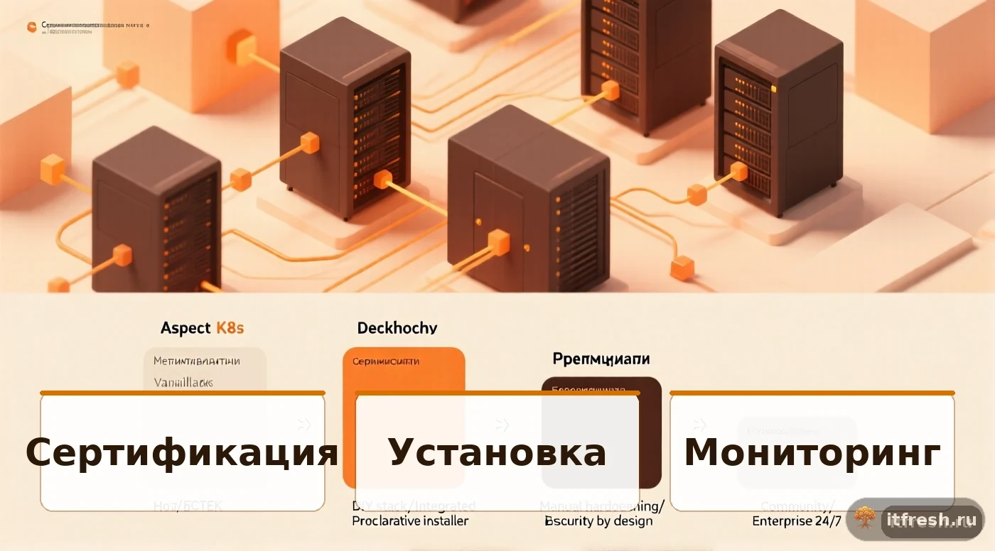 Сравнение Deckhouse и vanilla Kubernetes по сертификации, установке, мониторингу и безопасности