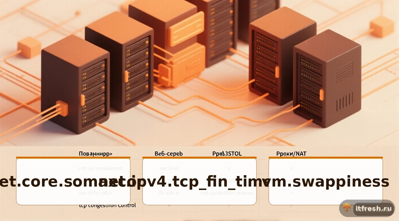 Сравнение параметров sysctl для веб-сервера, PostgreSQL и прокси/NAT