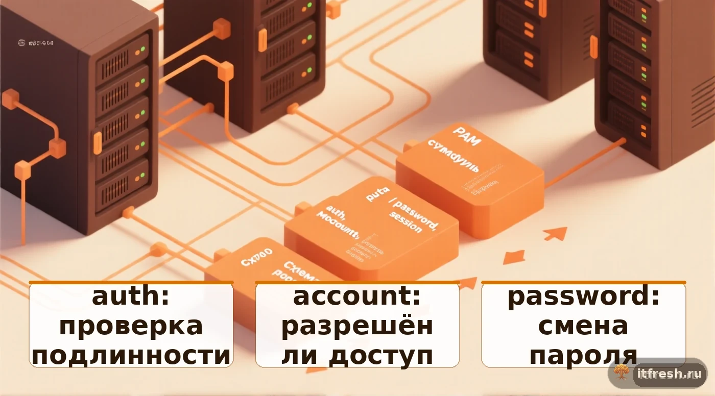 Типы модулей PAM: auth, account, password, session в Linux