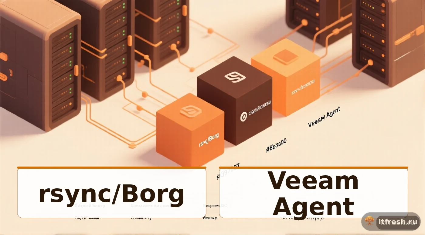 Сравнение возможностей rsync/Borg и Veeam Agent для резервного копирования Linux