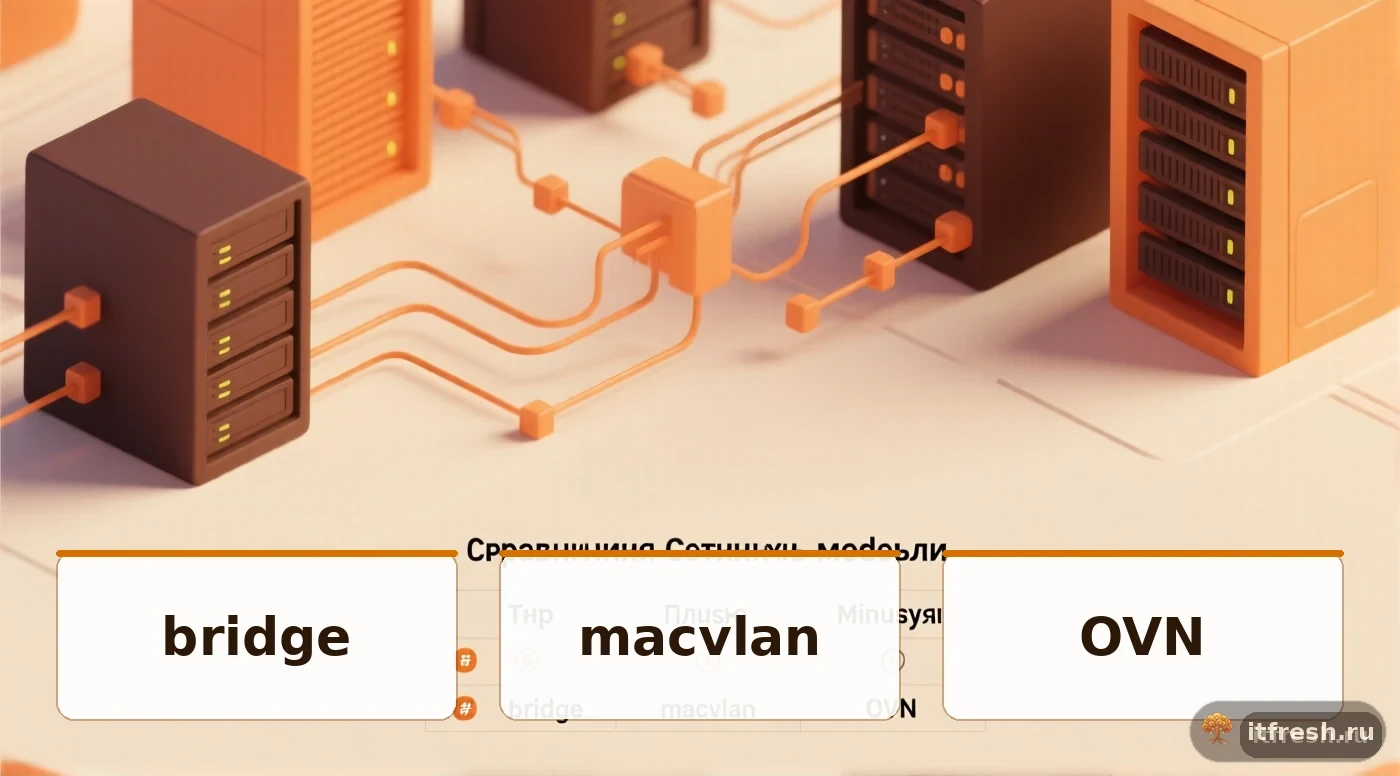 Сравнение сетевых моделей LXD: bridge, macvlan, OVN