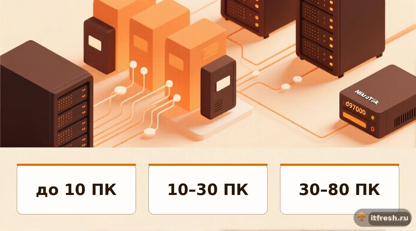 Сравнение моделей MikroTik для офисов разного размера