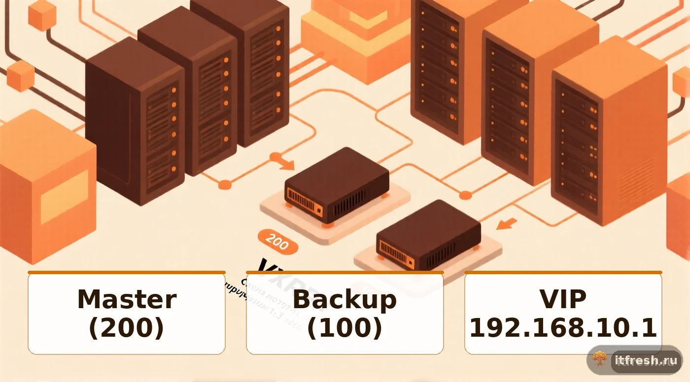 VRRP на MikroTik: схема отказоустойчивости шлюза с виртуальным IP