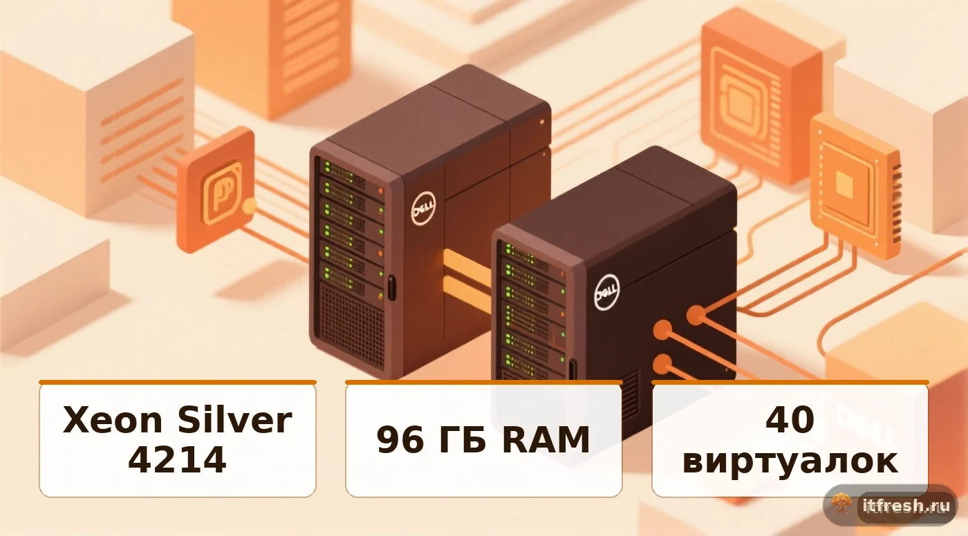 Сравнение характеристик серверов Dell PowerEdge T440 и Dell PowerEdge R750xa для офисной инфраструктуры