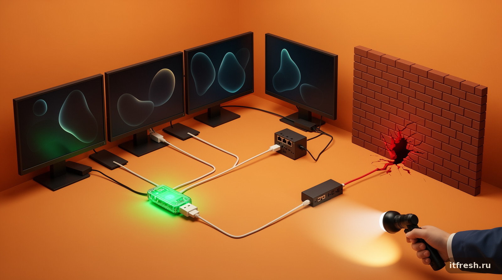 USB-ключ и сетевой путь до рабочих мест: обрыв на пути к ключу защиты 1С