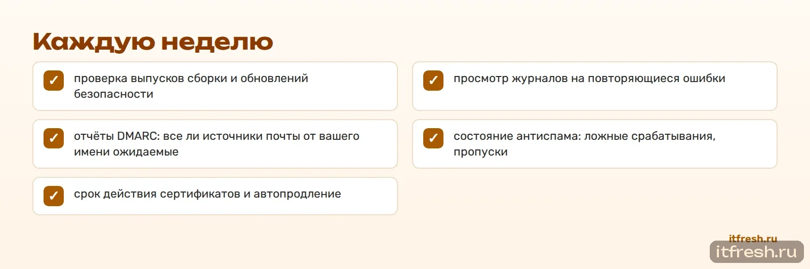 Каждую неделю