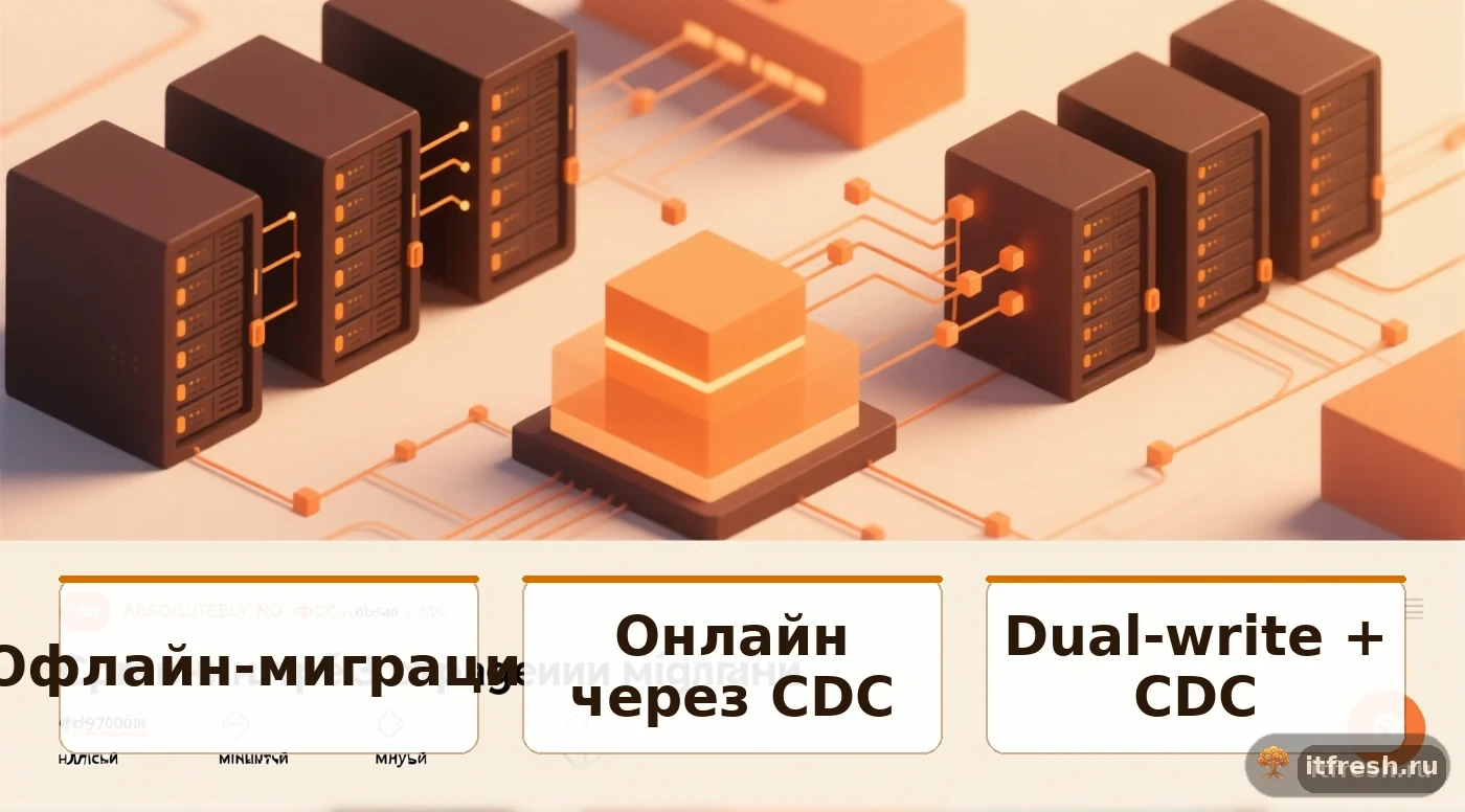 Сравнение стратегий миграции Oracle на PostgreSQL: офлайн, онлайн через CDC и dual-write + CDC