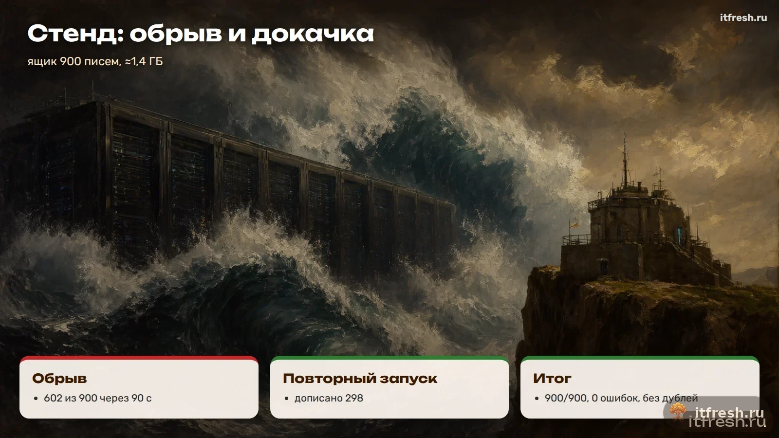 Стенд: обрыв и докачка