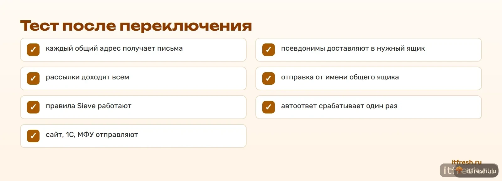 Тест после переключения