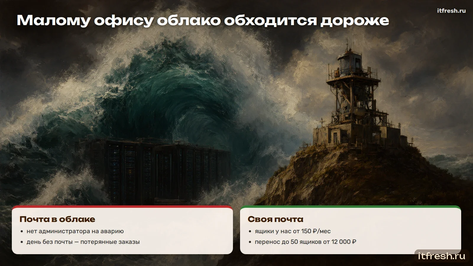 Малому офису облако обходится дороже