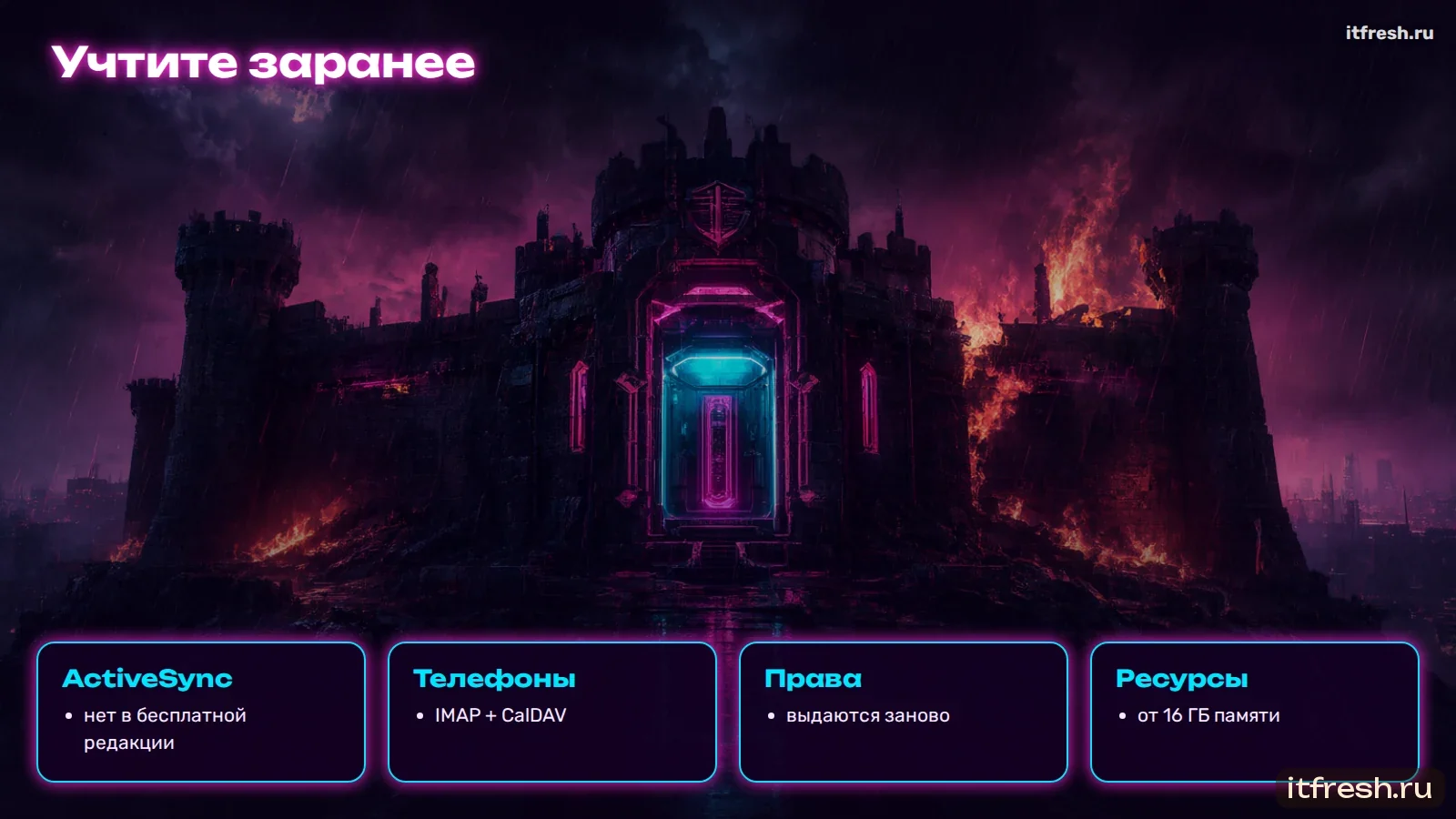Учтите заранее