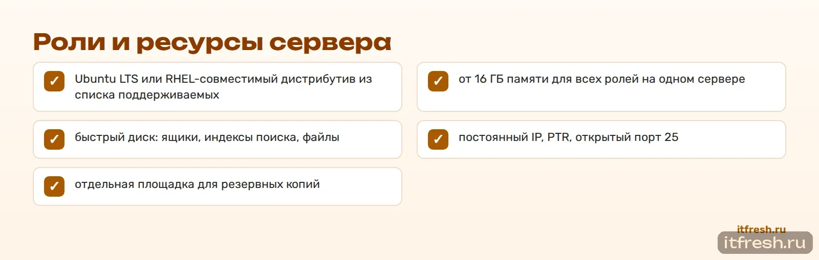 Роли и ресурсы сервера
