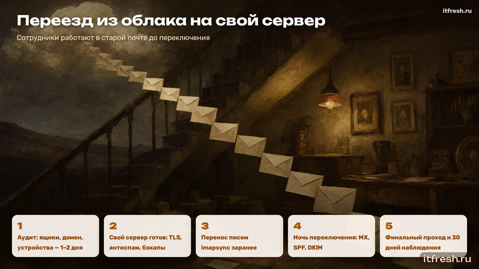 Пять шагов переезда из облака на свой сервер