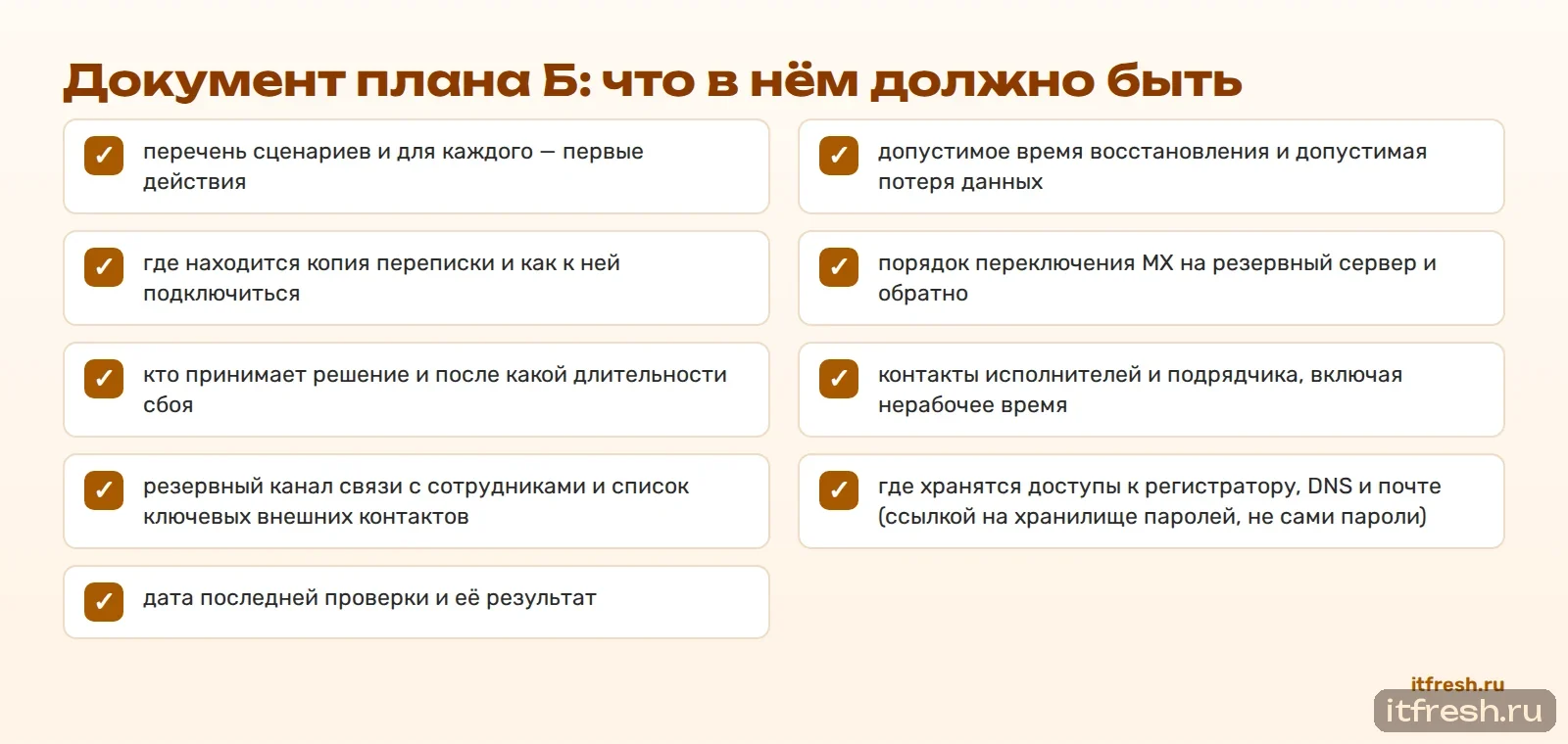 Документ плана Б: что в нём должно быть