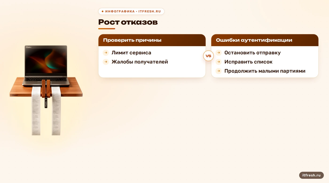 Дерево диагностики отказов и жалоб при email-рассылке
