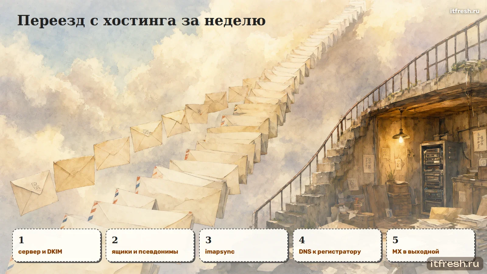 Переезд с хостинга за неделю