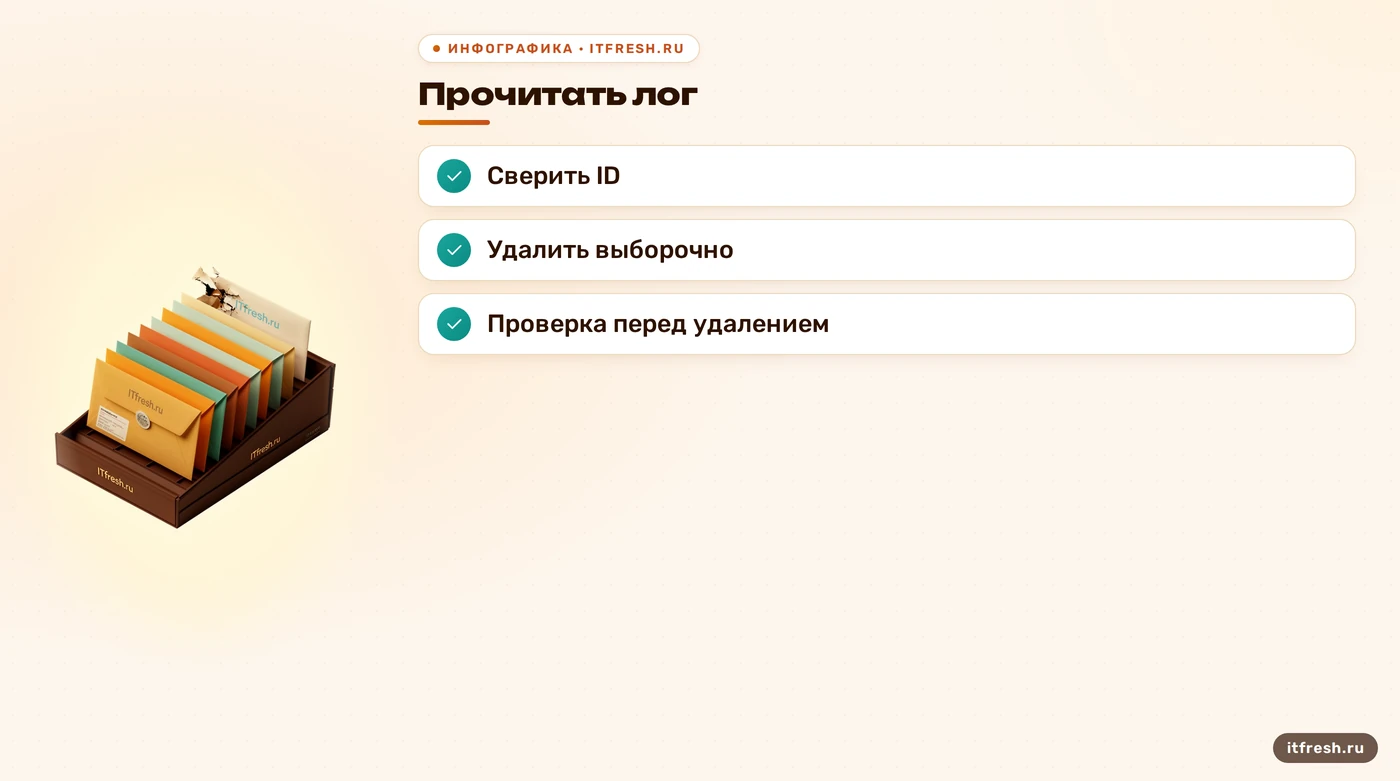 Три проверки перед удалением письма
