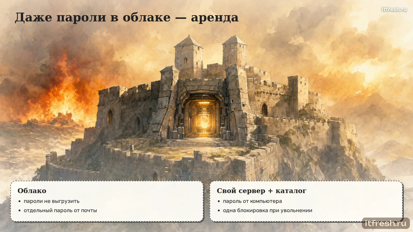 Даже пароли в облаке — аренда