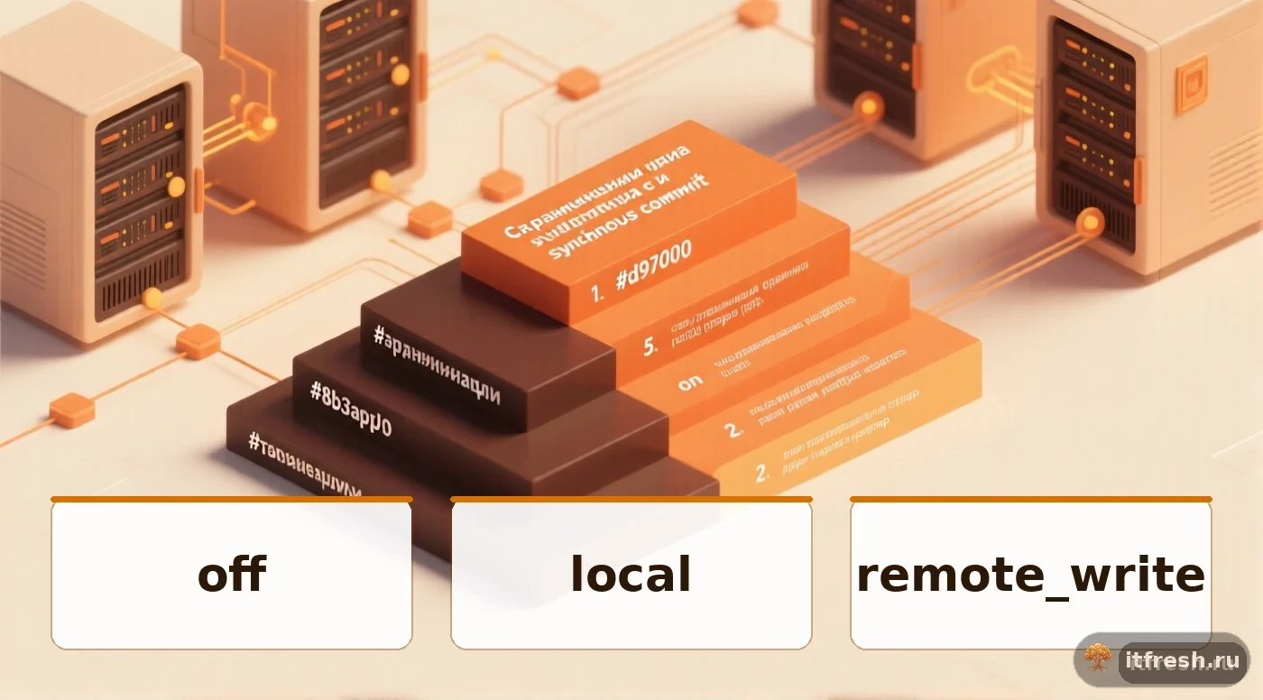 Сравнение уровней synchronous_commit в PostgreSQL 18: off, local, remote_write, on, remote_apply